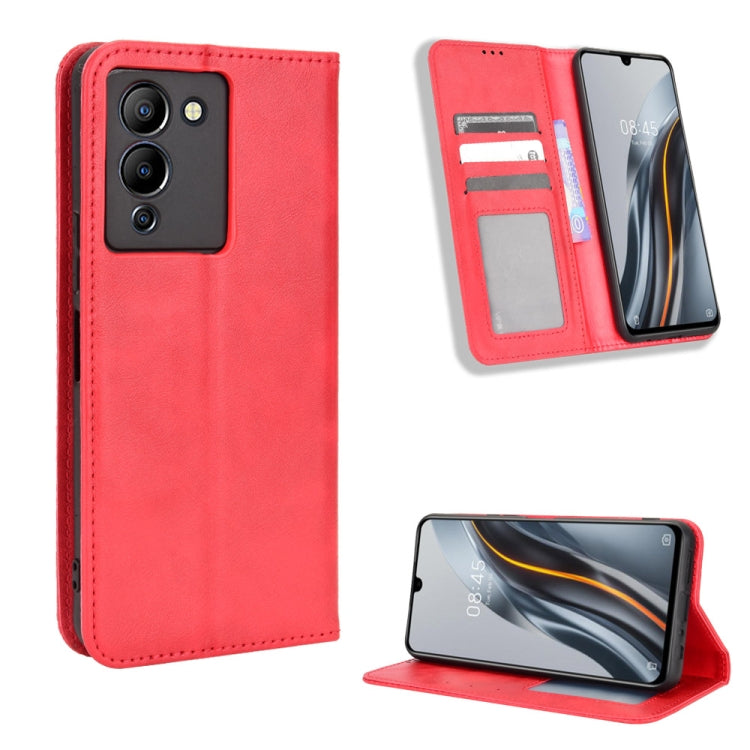 Magnetic Buckle Retro Texture Leather Phone Case