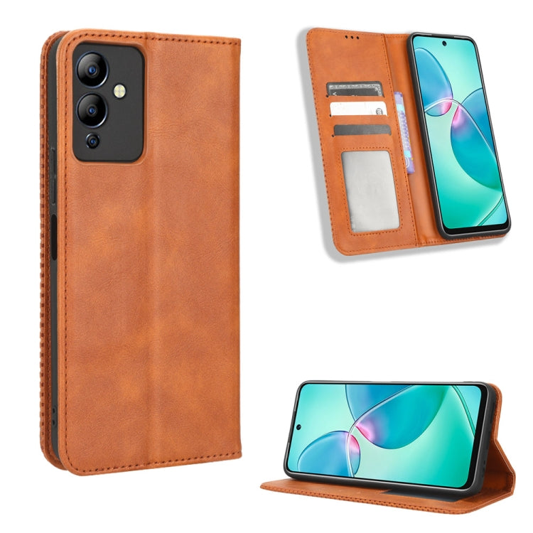 Magnetic Buckle Retro Texture Leather Phone Case