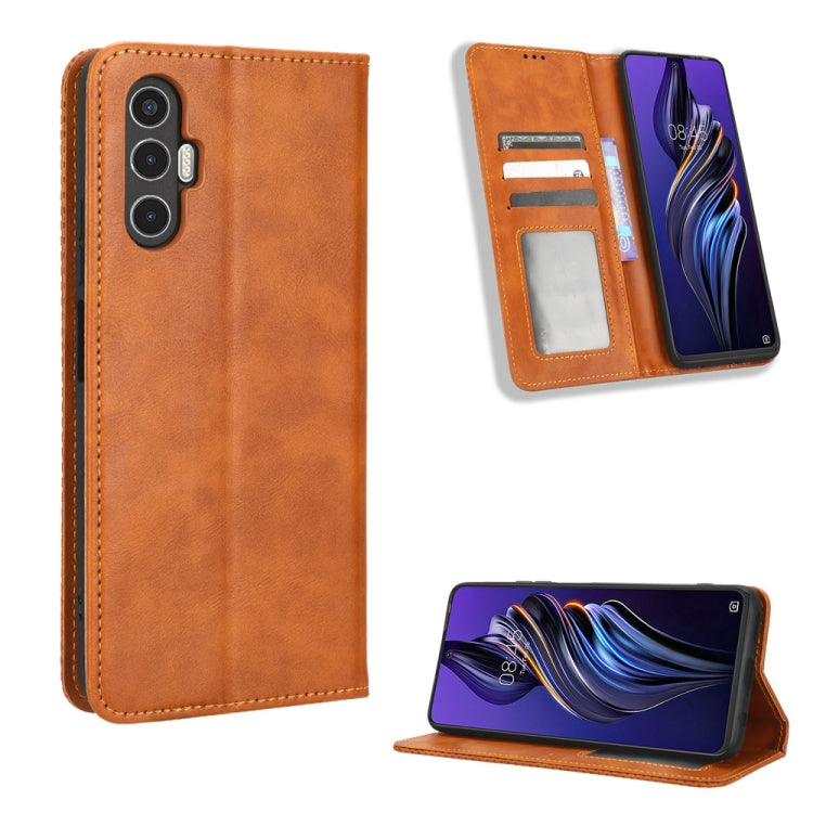 Magnetic Buckle Retro Texture Leather Phone Case