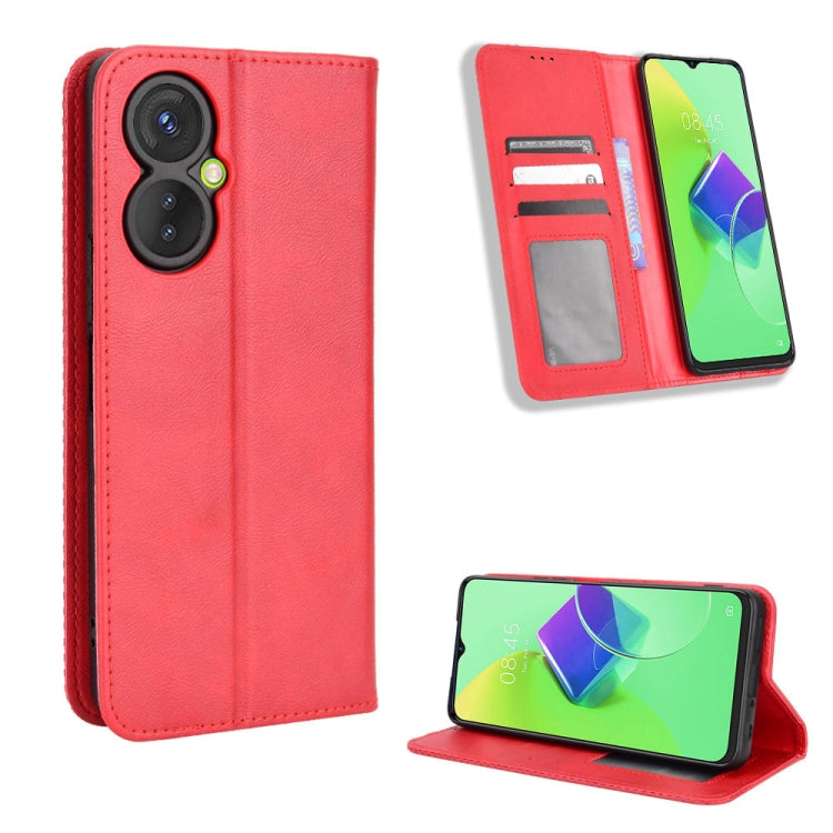 Magnetic Buckle Retro Texture Leather Phone Case