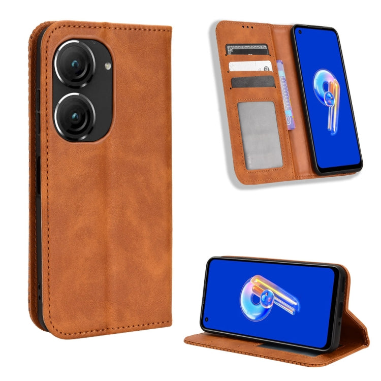 Magnetic Buckle Retro Texture Leather Phone Case