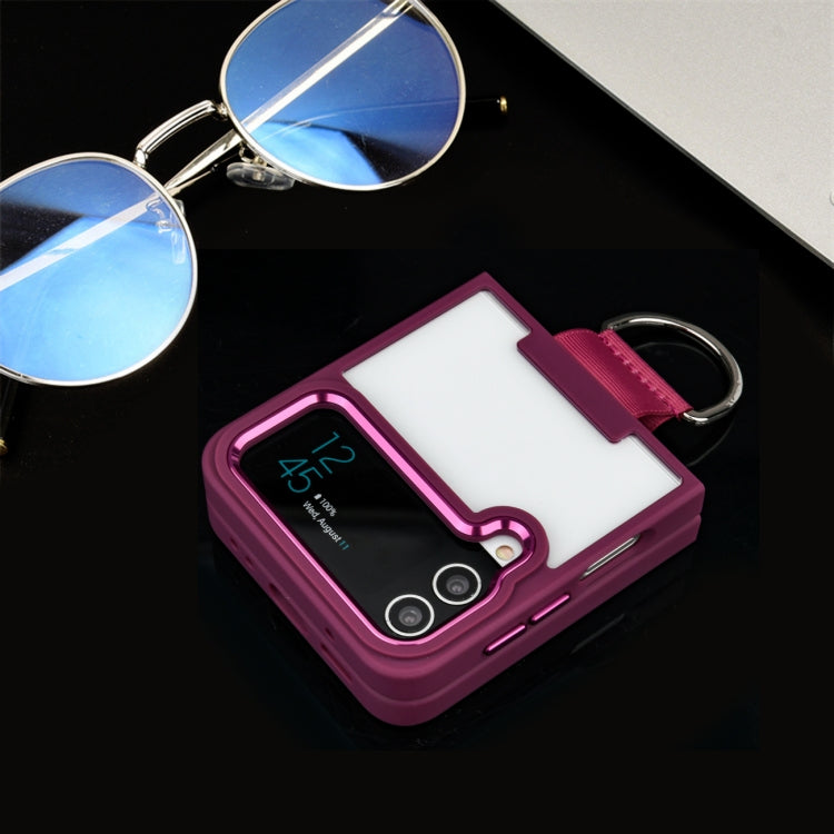 Shield Transparent TPU + PC Phone Case with Ring, For Samsung Galaxy Z Flip4
