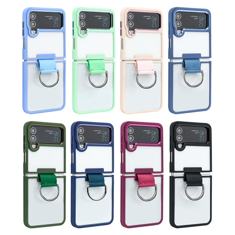 Shield Transparent TPU + PC Phone Case with Ring, For Samsung Galaxy Z Flip4