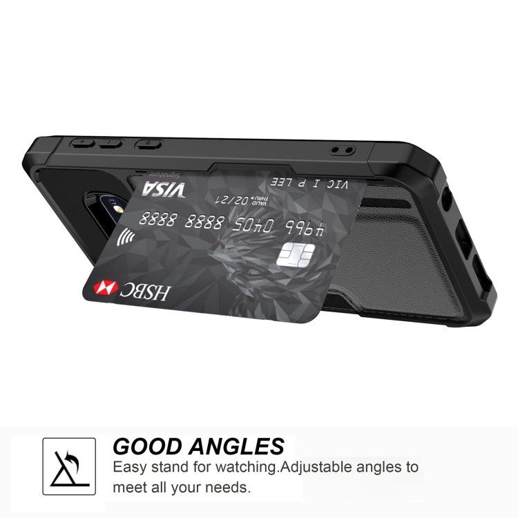 ZM02 Card Slot Holder Phone Case, For Samsung Galaxy S10e, For Samsung Galaxy Note10, For Samsung Galaxy Note10+, For Samsung Galaxy Note9, For Samsung Galaxy S9, For Samsung Galaxy S9+