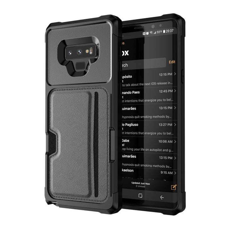 ZM02 Card Slot Holder Phone Case, For Samsung Galaxy S10e, For Samsung Galaxy Note10, For Samsung Galaxy Note10+, For Samsung Galaxy Note9, For Samsung Galaxy S9, For Samsung Galaxy S9+