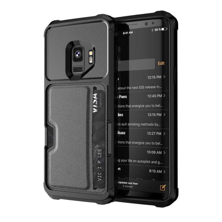 ZM02 Card Slot Holder Phone Case, For Samsung Galaxy S10e, For Samsung Galaxy Note10, For Samsung Galaxy Note10+, For Samsung Galaxy Note9, For Samsung Galaxy S9, For Samsung Galaxy S9+