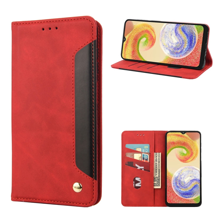 Skin Feel Splicing Leather Phone Case, For Motorola Moto G42, For OnePlus 10T, For Samsung Galaxy A04, For Asus Zenfone 9