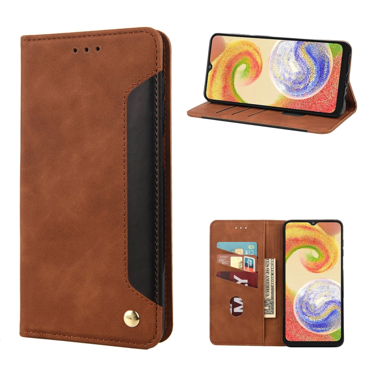 Skin Feel Splicing Leather Phone Case, For Motorola Moto G42, For OnePlus 10T, For Samsung Galaxy A04, For Asus Zenfone 9