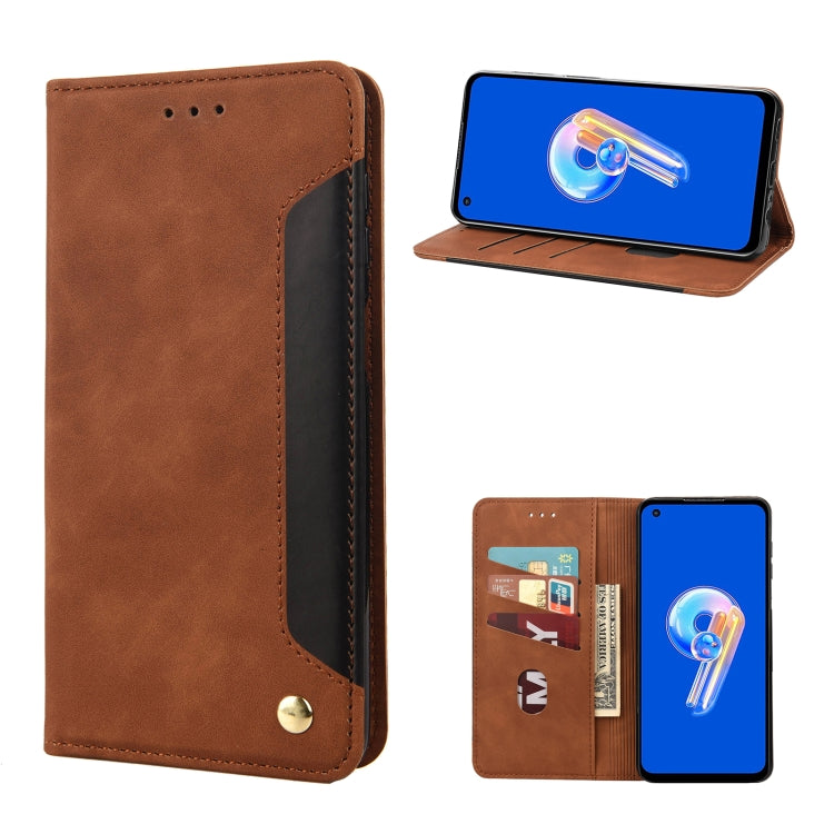 Skin Feel Splicing Leather Phone Case, For Motorola Moto G42, For OnePlus 10T, For Samsung Galaxy A04, For Asus Zenfone 9