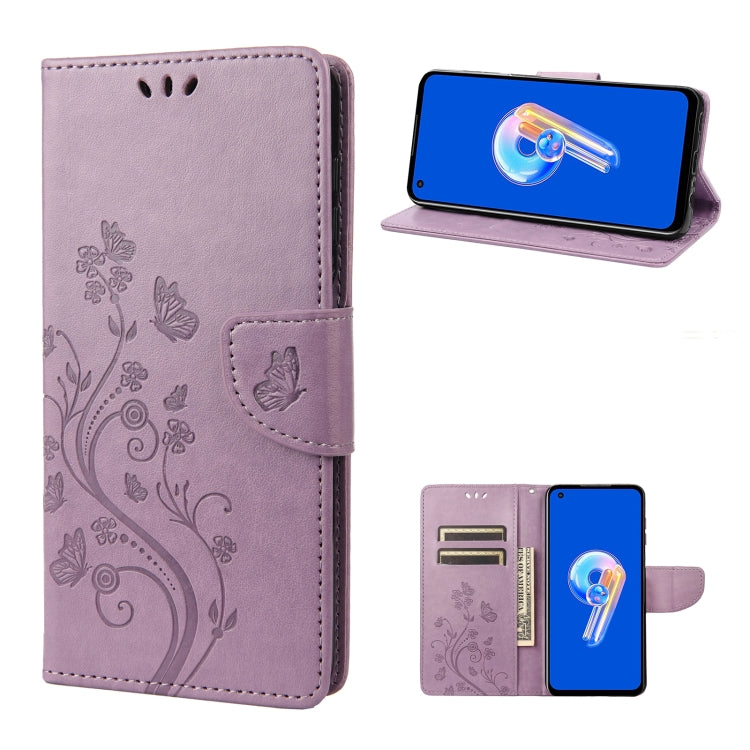 Butterfly Flower Pattern Flip Leather Phone Case, For Motorola Moto G42, For OnePlus 10T, For Samsung Galaxy A04, For Asus Zenfone 9