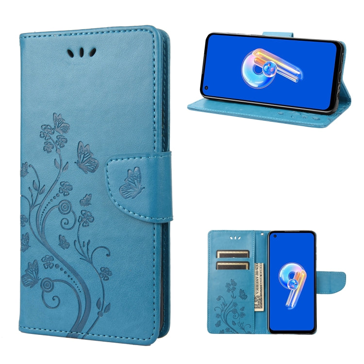 Butterfly Flower Pattern Flip Leather Phone Case, For Motorola Moto G42, For OnePlus 10T, For Samsung Galaxy A04, For Asus Zenfone 9