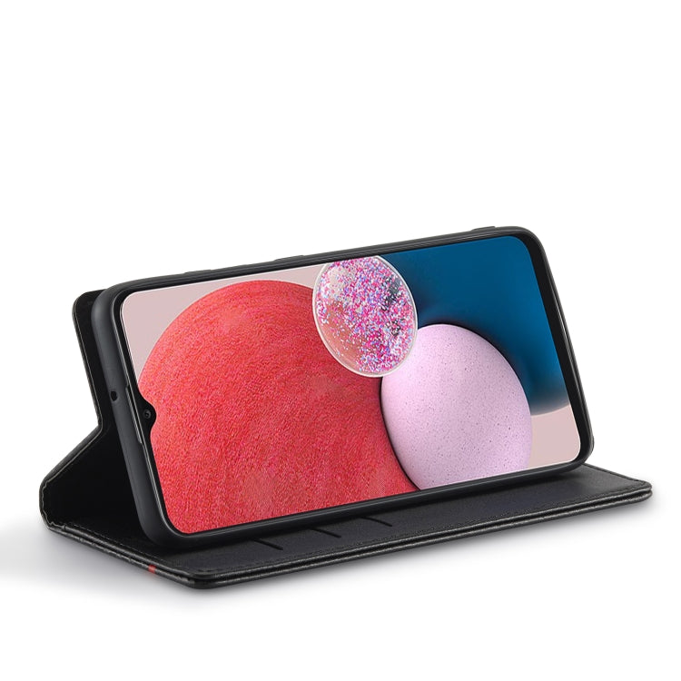 LC.IMEEKE Carbon Fiber Flip Leather Phone Case, For Samsung Galaxy A13 4G/5G/A04/A04s