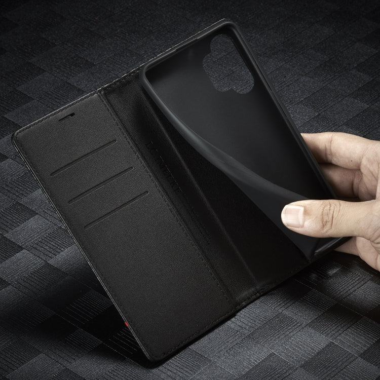 LC.IMEEKE Carbon Fiber Flip Leather Phone Case, For Samsung Galaxy A13 4G/5G/A04/A04s