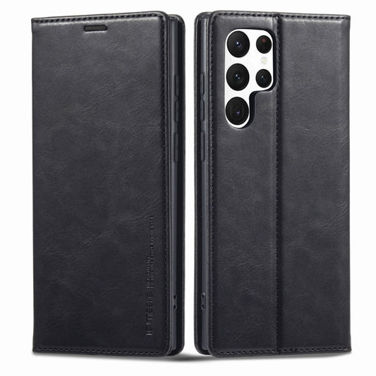 LC.IMEEKE RFID Anti-theft Leather Phone Case, For Samsung Galaxy S22 Ultra 5G