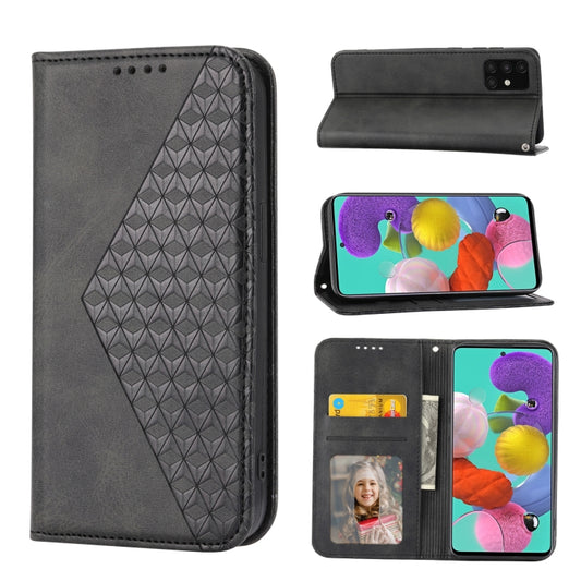 Cubic Grid Calf Texture Magnetic Closure Leather Phone Case, For Samsung Galaxy A51 4G, For Samsung Galaxy A71 4G, For Samsung Galaxy A32 4G, For Samsung Galaxy A32 5G, For Samsung Galaxy A52 4G / 5G, For Samsung Galaxy A72 4G / 5G���������������������...