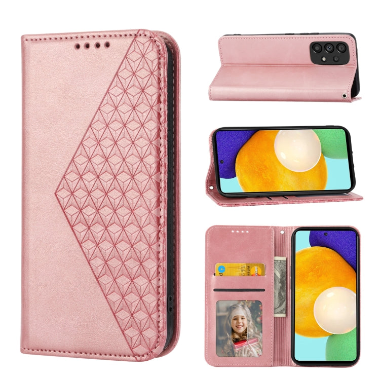 Cubic Grid Calf Texture Magnetic Closure Leather Phone Case, For Samsung Galaxy A51 4G, For Samsung Galaxy A71 4G, For Samsung Galaxy A32 4G, For Samsung Galaxy A32 5G, For Samsung Galaxy A52 4G / 5G, For Samsung Galaxy A72 4G / 5G���������������������...