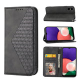 Cubic Grid Calf Texture Magnetic Closure Leather Phone Case, For Samsung Galaxy A22 5G JP Version, For Samsung Galaxy A03s 166mm, For Samsung Galaxy A03s 165.8mm, For Samsung Galaxy A13 4G / 5G, For Samsung Galaxy A53 5G, For Samsung Galaxy A73 5G