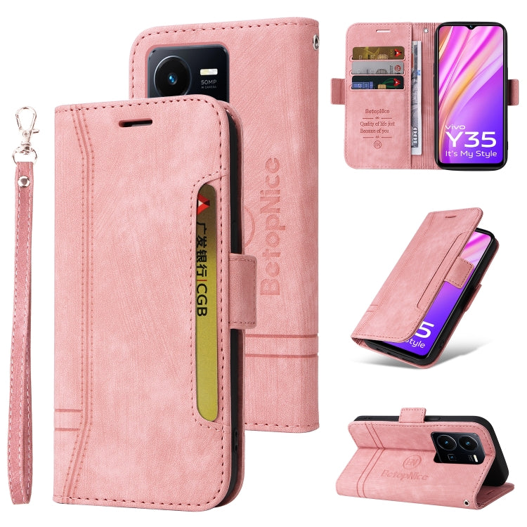 BETOPNICE Dual-side Buckle Leather Phone Case, For Realme 9i 5G, For Realme 8i, For vivo Y77 5G Global, For vivo Y02s / Y16 4G, For vivo Y75 4G / V23e 4G/5G, For vivo Y35 4G / Y22s / Y22, For vivo V25 / V25e 4G Global