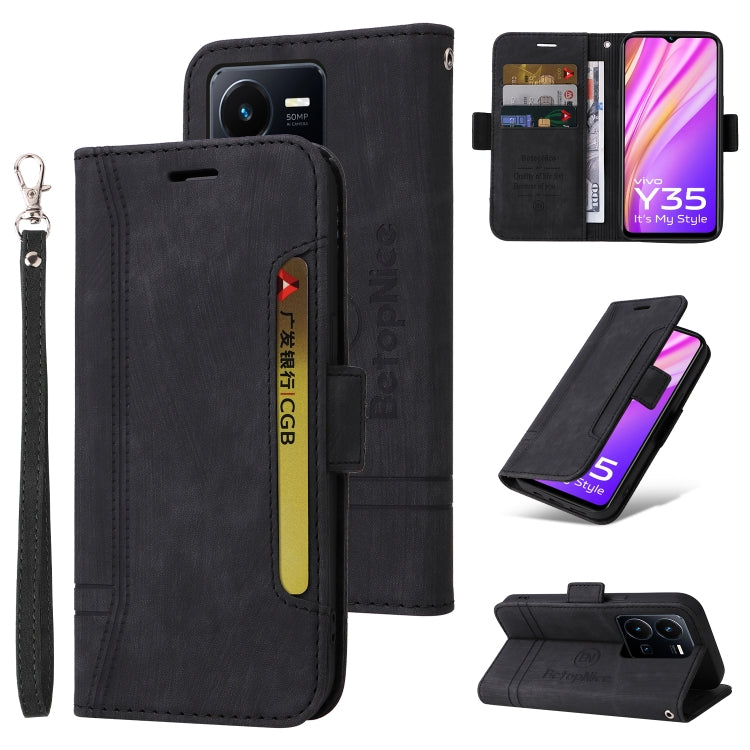 BETOPNICE Dual-side Buckle Leather Phone Case, For Realme 9i 5G, For Realme 8i, For vivo Y77 5G Global, For vivo Y02s / Y16 4G, For vivo Y75 4G / V23e 4G/5G, For vivo Y35 4G / Y22s / Y22, For vivo V25 / V25e 4G Global