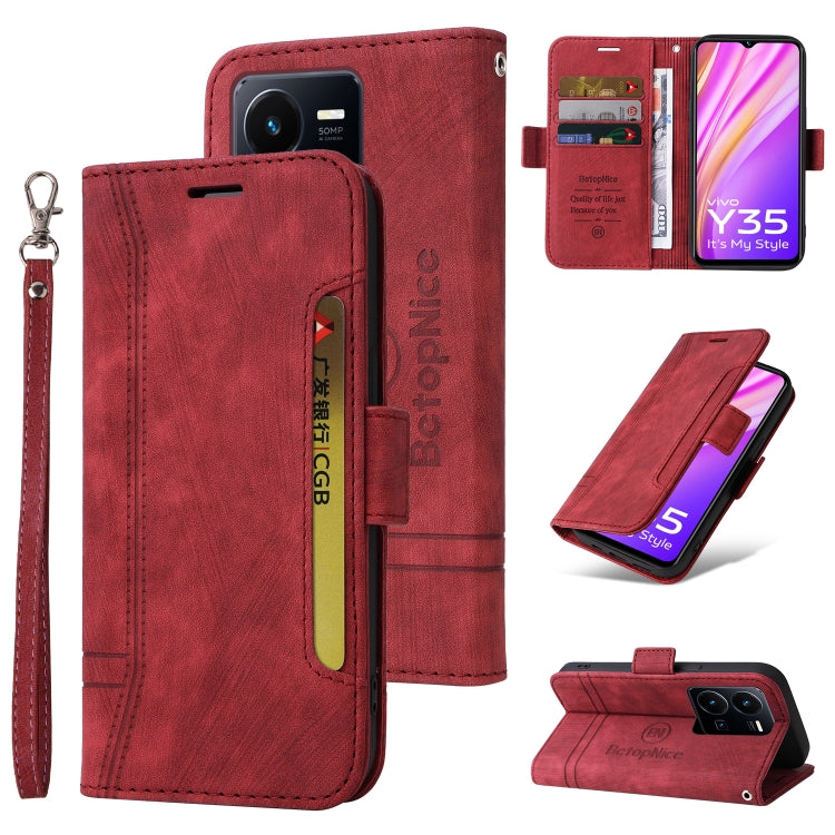 BETOPNICE Dual-side Buckle Leather Phone Case, For Realme 9i 5G, For Realme 8i, For vivo Y77 5G Global, For vivo Y02s / Y16 4G, For vivo Y75 4G / V23e 4G/5G, For vivo Y35 4G / Y22s / Y22, For vivo V25 / V25e 4G Global