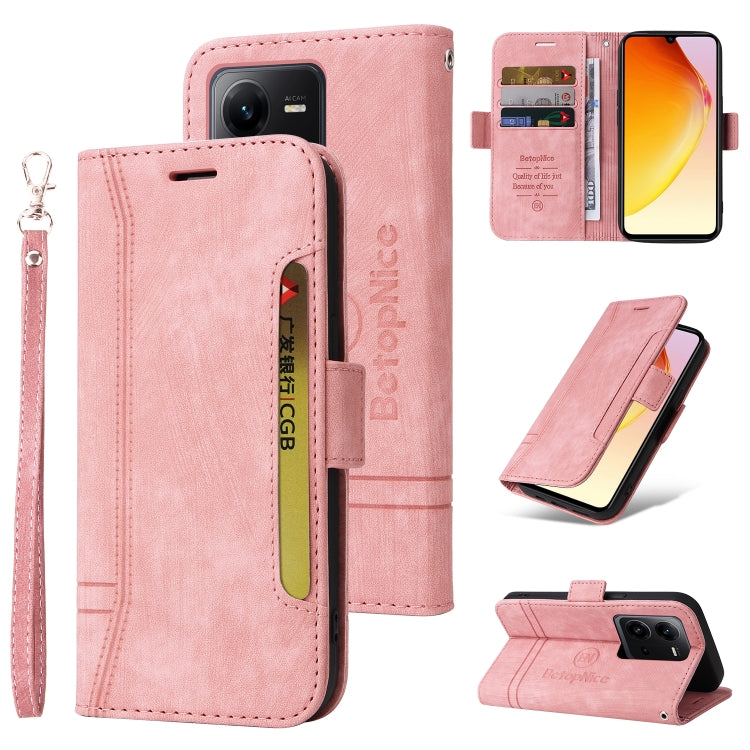 BETOPNICE Dual-side Buckle Leather Phone Case, For Realme 9i 5G, For Realme 8i, For vivo Y77 5G Global, For vivo Y02s / Y16 4G, For vivo Y75 4G / V23e 4G/5G, For vivo Y35 4G / Y22s / Y22, For vivo V25 / V25e 4G Global