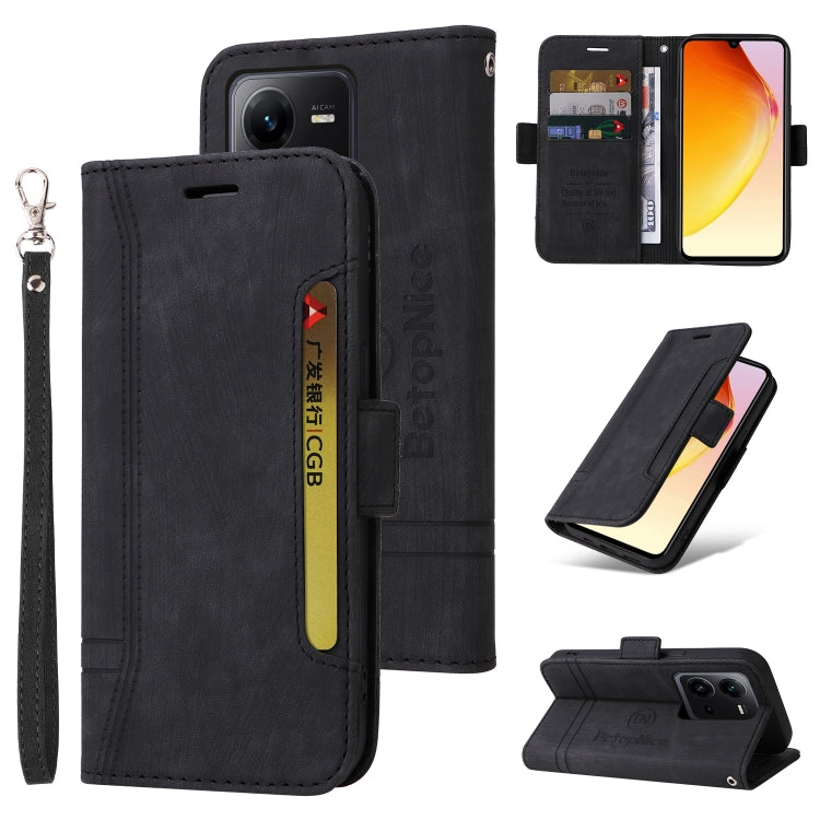 BETOPNICE Dual-side Buckle Leather Phone Case, For Realme 9i 5G, For Realme 8i, For vivo Y77 5G Global, For vivo Y02s / Y16 4G, For vivo Y75 4G / V23e 4G/5G, For vivo Y35 4G / Y22s / Y22, For vivo V25 / V25e 4G Global