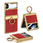 GKK Integrated Plating + Leather Flip Phone Case, For Samsung Galaxy Z Flip4