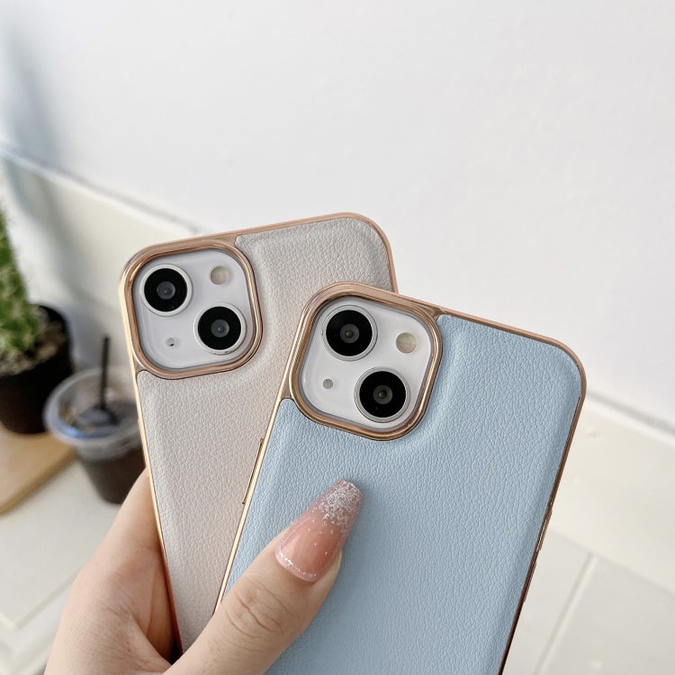 Waves Series Nano Electroplating Genuine Leather Phone Case, For iPhone 14 Pro, For iPhone 14 Pro Max, For iPhone 13 Pro, For iPhone 13 Pro Max, For Samsung Galaxy Z Flip4