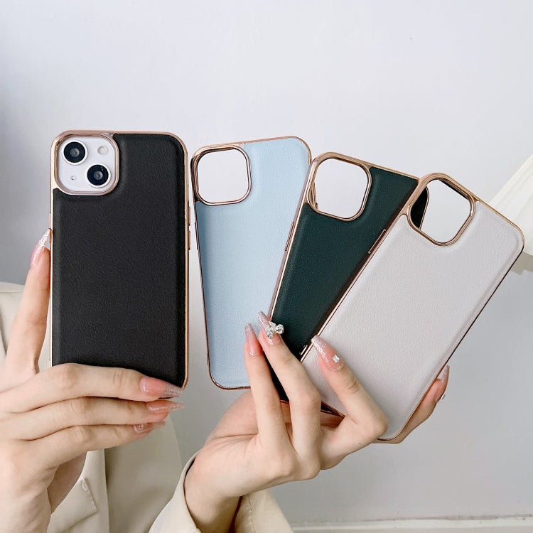 Waves Series Nano Electroplating Genuine Leather Phone Case, For iPhone 14 Pro, For iPhone 14 Pro Max, For iPhone 13 Pro, For iPhone 13 Pro Max, For Samsung Galaxy Z Flip4