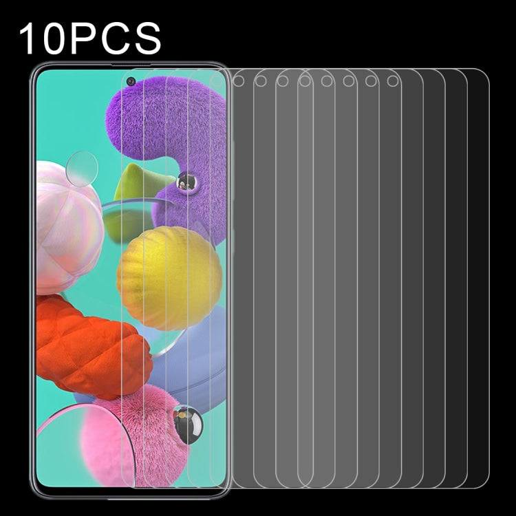 10 PCS 0.26mm 9H Surface Hardness 2.5D Explosion-proof Tempered Glass Non-full Screen Film For Samsumg Galaxy F55 / M55 / M54 / A71 / F54, For Galaxy A11 (10 PCS), For Galaxy A21 (1 PC), For Galaxy A51 (10 PCS)������������������������������������������...