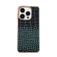 Crocodile Texture Genuine Leather Nano Electroplating Phone Case, For iPhone 14 Pro, For iPhone 14 Pro Max, For iPhone 13 Pro, For iPhone 13 Pro Max, For Samsung Galaxy Z Flip4, For Motorola Moto Razr 2022