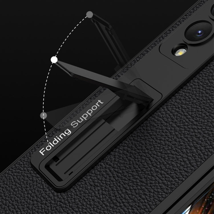 GKK Ultra-thin Plain Leather Full Phone Case with Stand, For Samsung Galaxy Z Fold4