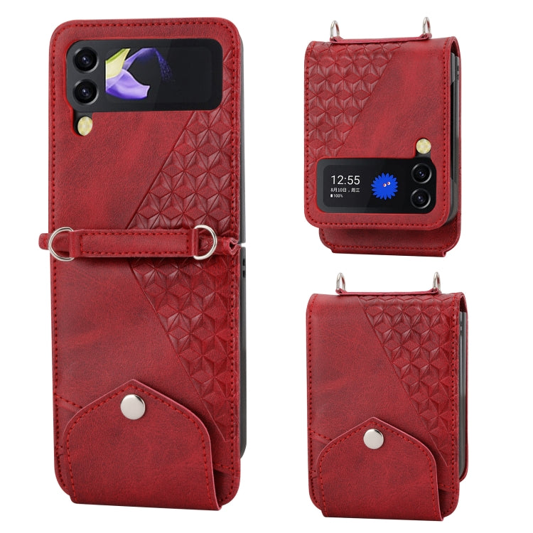 Cubic Grid Calf Texture Leather Phone Case, For Samsung Galaxy Z Fold4, For Samsung Galaxy Z Fold3 5G, For Samsung Galaxy Z Flip4, For Samsung Galaxy Z Flip3 5G