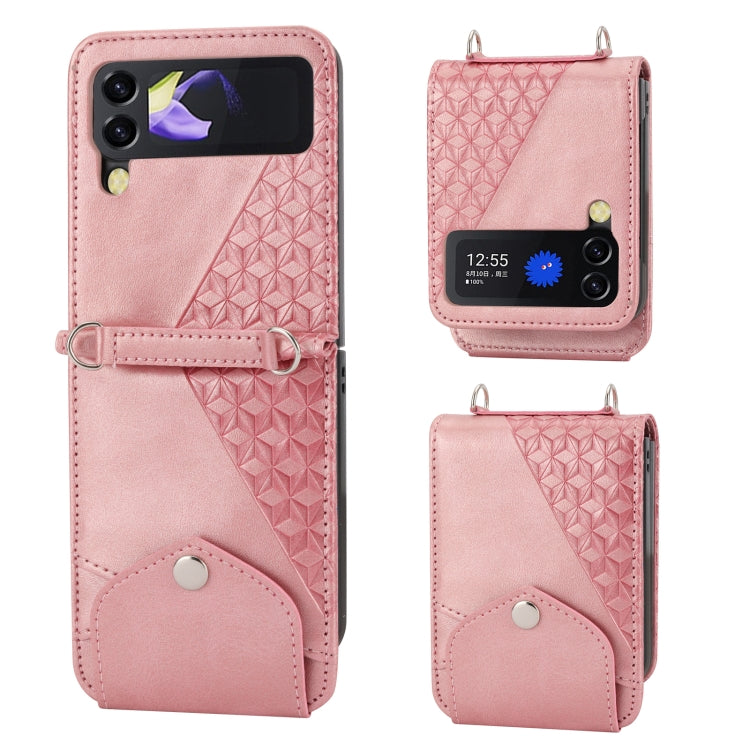 Cubic Grid Calf Texture Leather Phone Case, For Samsung Galaxy Z Fold4, For Samsung Galaxy Z Fold3 5G, For Samsung Galaxy Z Flip4, For Samsung Galaxy Z Flip3 5G