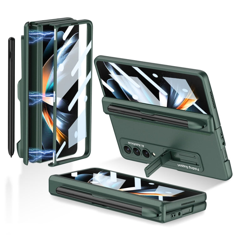 GKK Magnetic Hinge Flip Phone Case with Holder & Pen Slot, For Samsung Galaxy Z Fold4