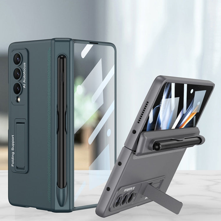 GKK Magnetic Hinge Flip Phone Case with Holder & Pen Slot, For Samsung Galaxy Z Fold4