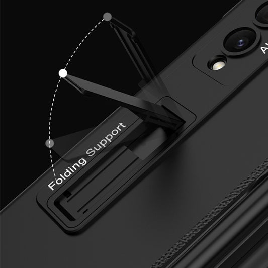 GKK Magnetic Hinge Flip Phone Case with Holder & Pen Slot, For Samsung Galaxy Z Fold4