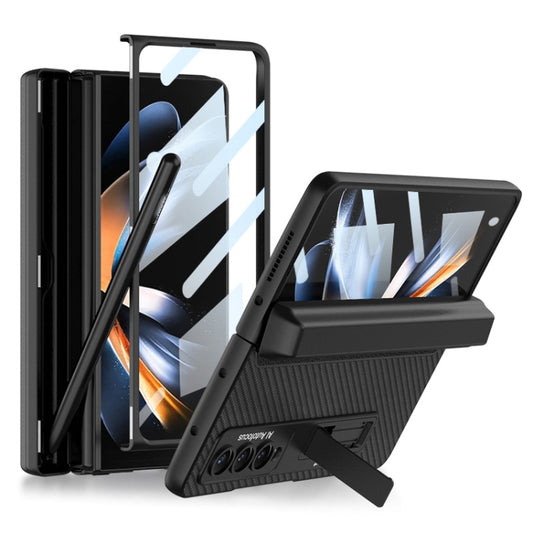 GKK Integrated Magnetic Flip Plain Leather Phone Case with Pen Box, For Samsung Galaxy Z Fold4