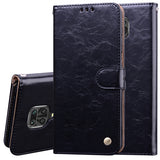 Business Style Oil Wax Texture Horizontal Flip Leather Case, with Holder & Card Slots & Wallet