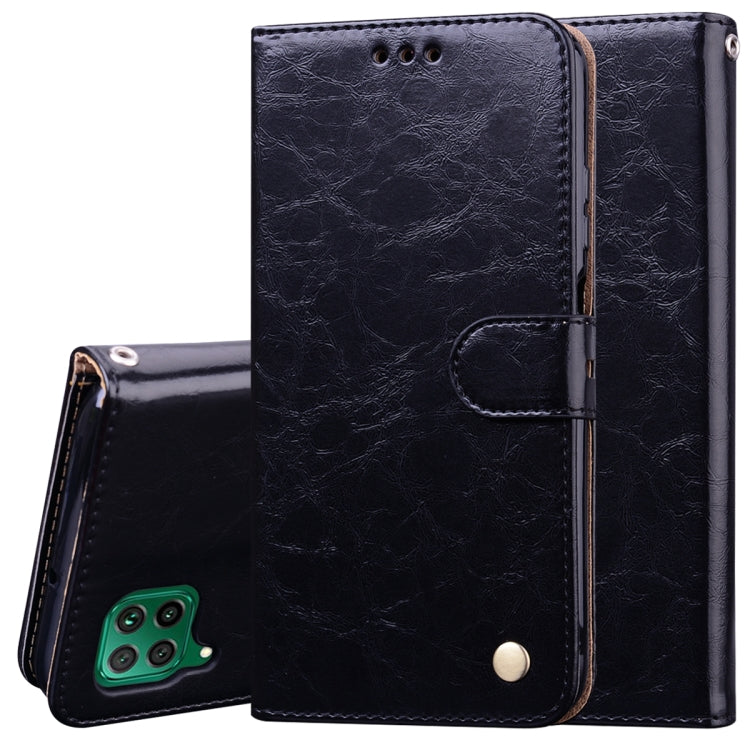 Business Style Oil Wax Texture Horizontal Flip Leather Case, with Holder & Card Slots & Wallet