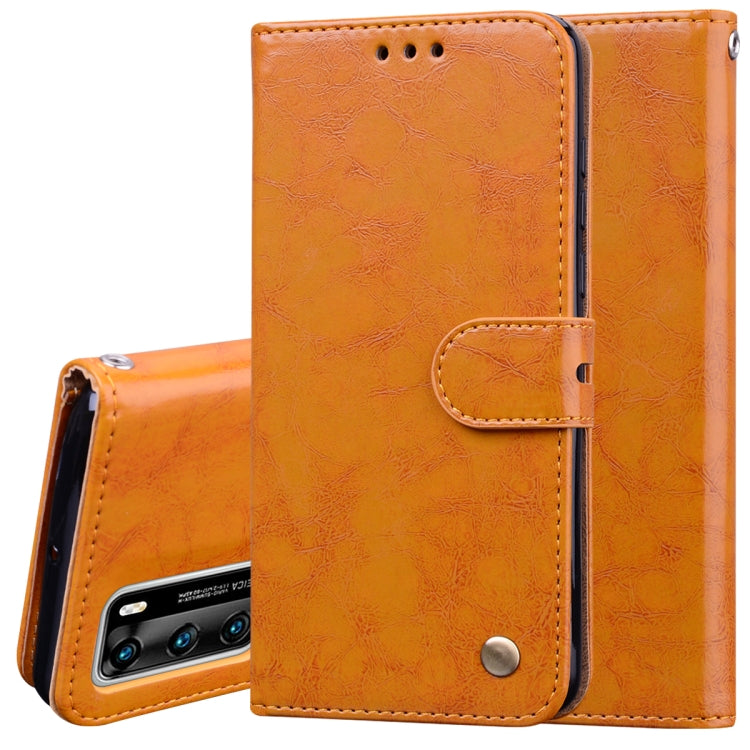 Business Style Oil Wax Texture Horizontal Flip Leather Case, with Holder & Card Slots & Wallet