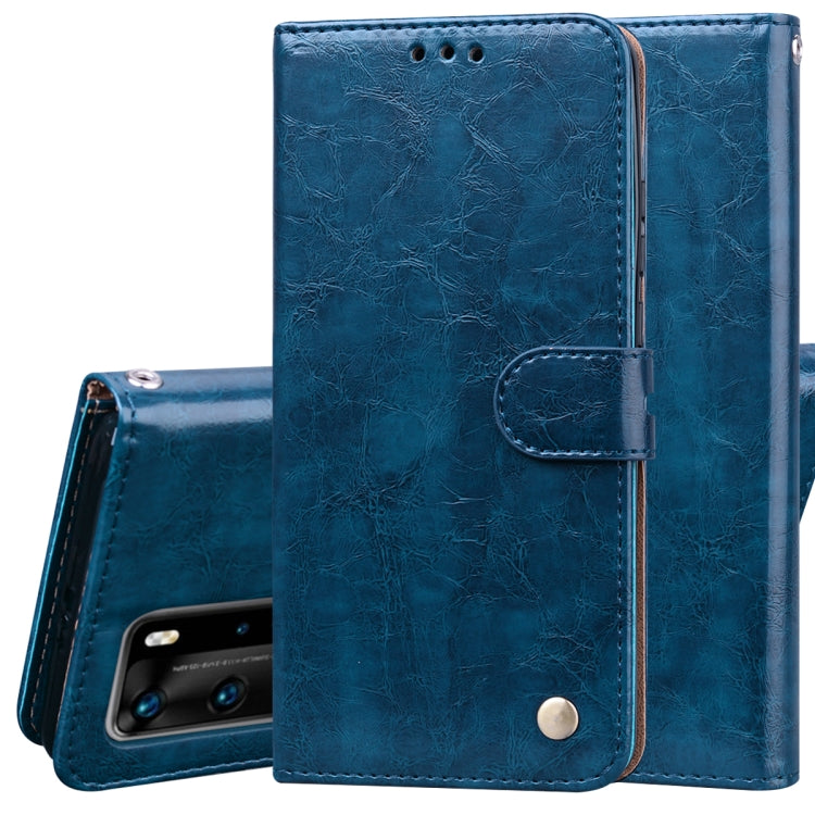 Business Style Oil Wax Texture Horizontal Flip Leather Case, with Holder & Card Slots & Wallet