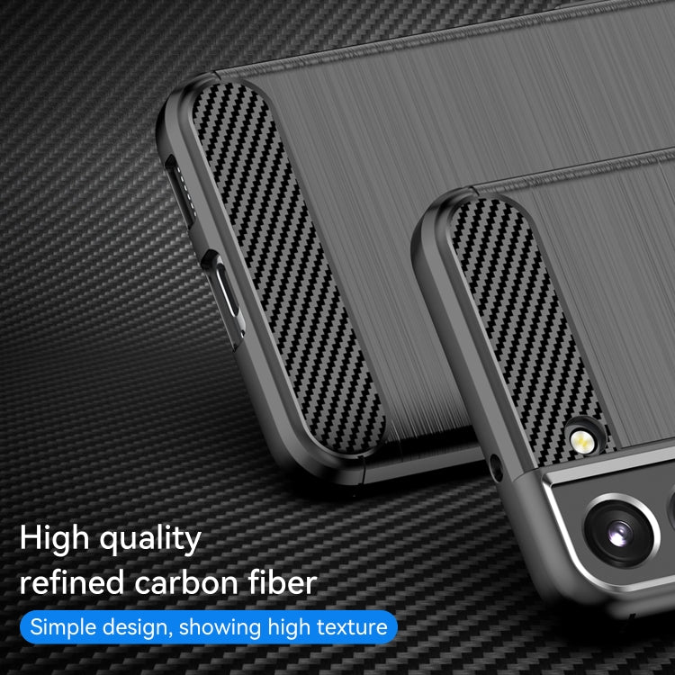 Brushed Texture Carbon Fiber TPU Phone Case, For Samsung Galaxy S23 5G, For Samsung Galaxy S23+ 5G, For Samsung Galaxy S23 Ultra 5G