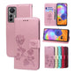 Rose Embossed Flip PU Leather Phone Case