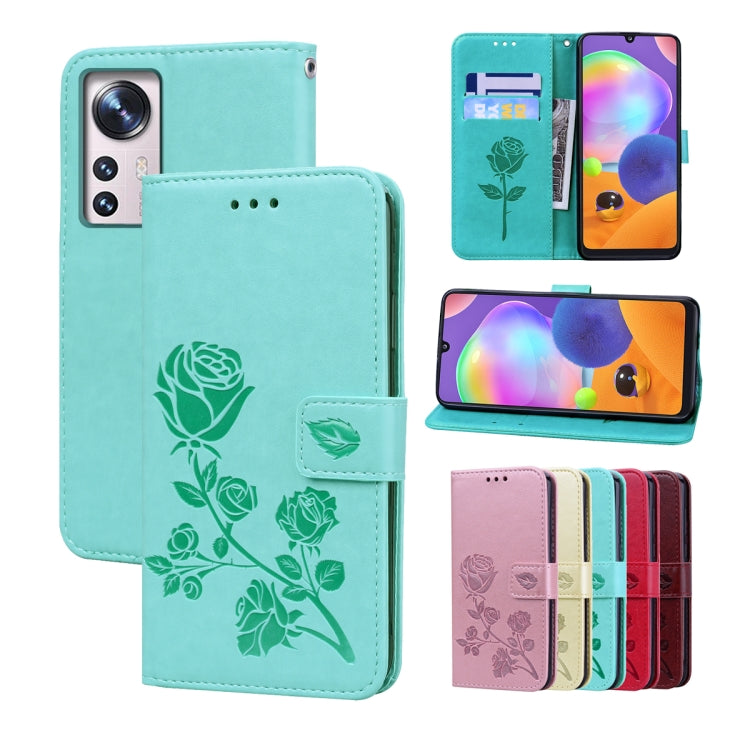 Rose Embossed Flip PU Leather Phone Case