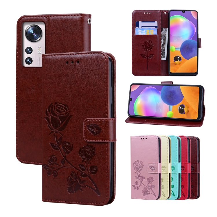Rose Embossed Flip PU Leather Phone Case