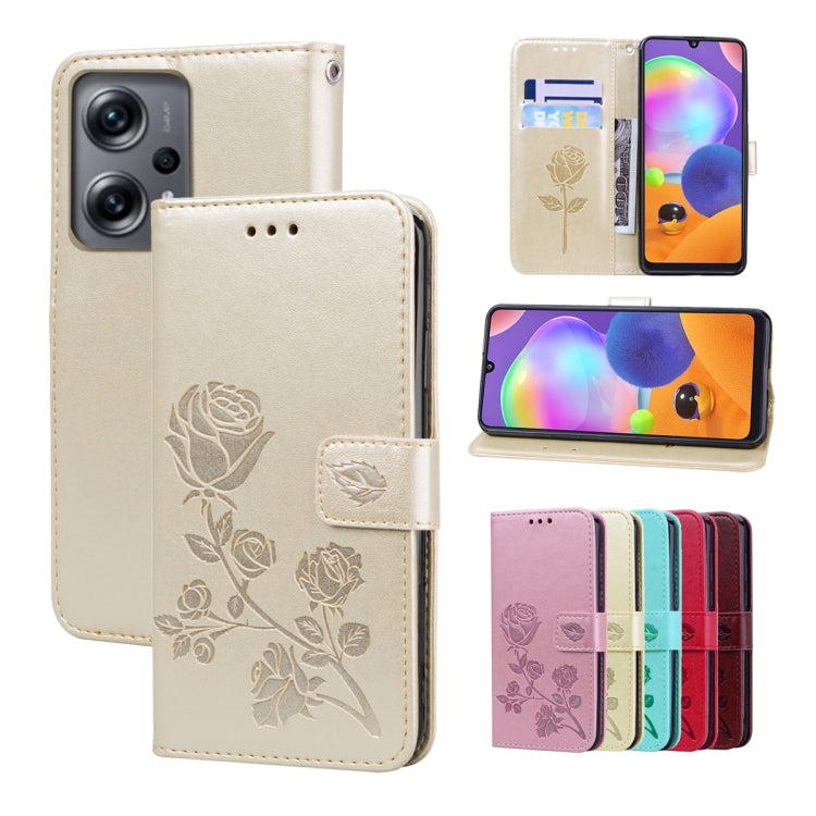 Rose Embossed Flip PU Leather Phone Case