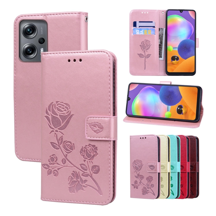 Rose Embossed Flip PU Leather Phone Case