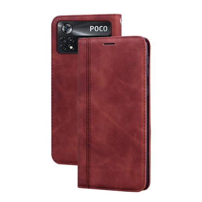 Frosted Business Magnetic Horizontal Flip PU Phone Case
