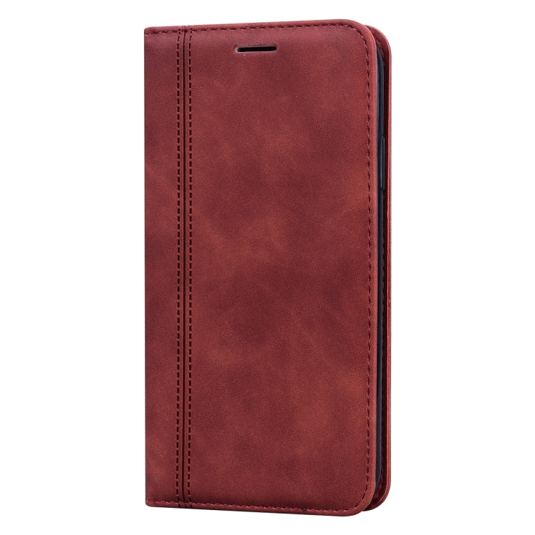 Frosted Business Magnetic Horizontal Flip PU Phone Case